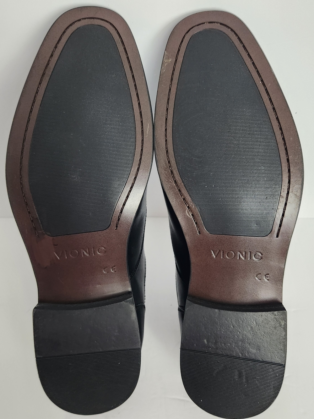 VIONIC Sullivan Mens Size 10 Black Leather Slip On Comfort Support Loafer Shoes - Picture 10 of 12